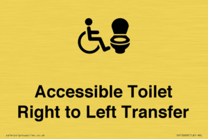 Accessible Toilet with Right to Left Transfer